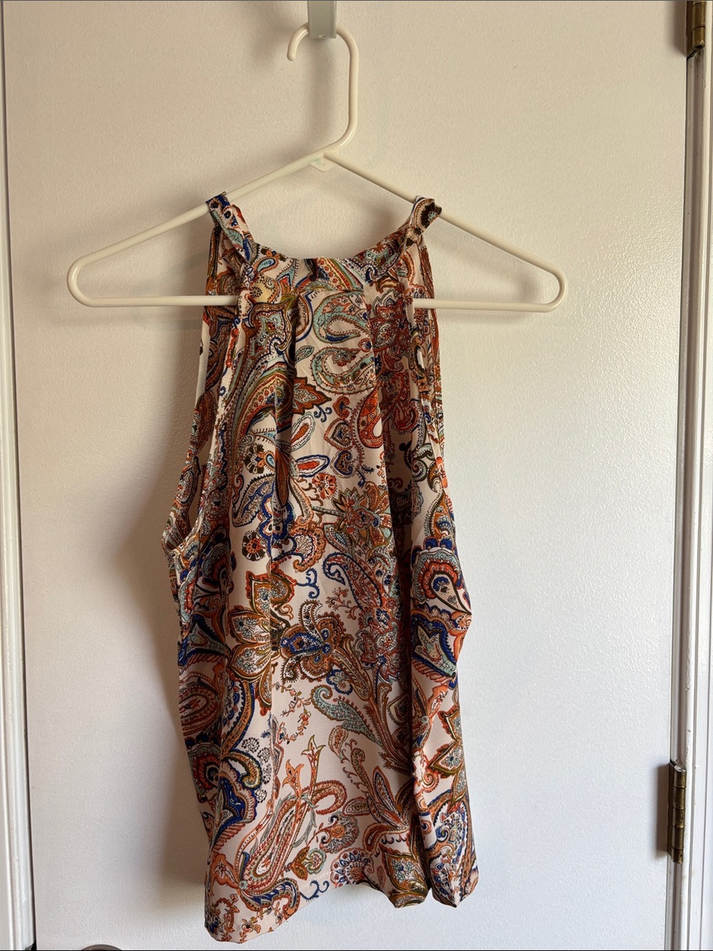 SHEIN Multicolor Paisley Halter Tank Top